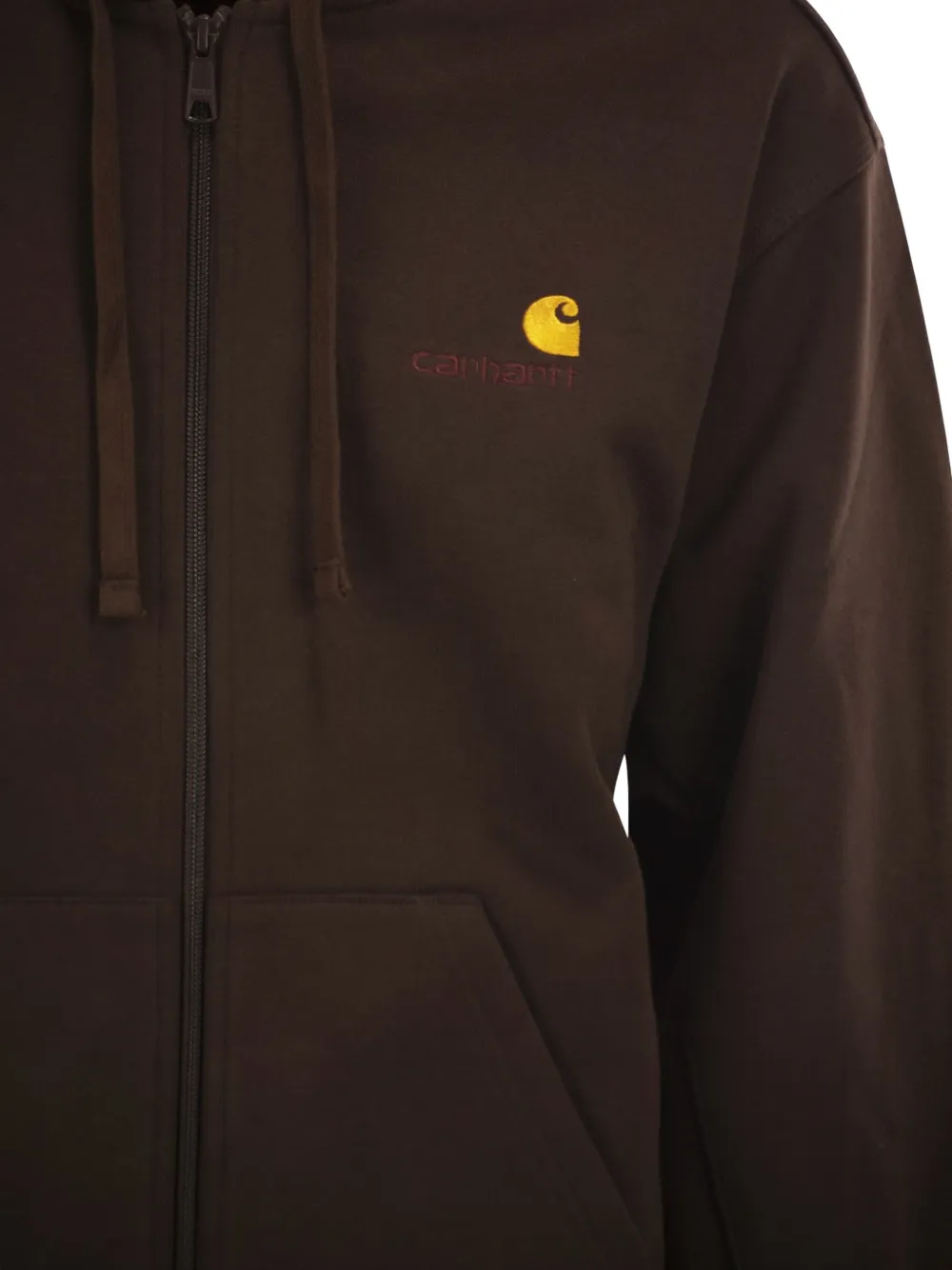 Carhartt WIP Hoodie met rits Bruin