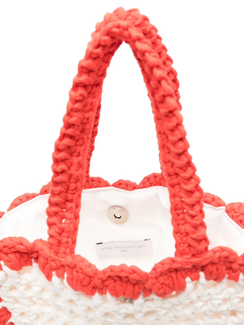 Stella McCartney Kids Gehaakte tas met bloemapplicatie Wit