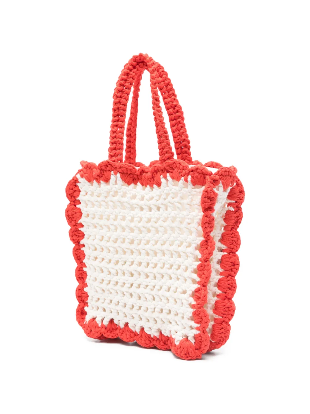 Stella McCartney Kids Gehaakte tas met bloemapplicatie Wit
