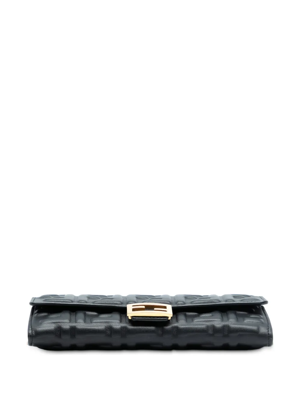 2010-2025 Zucca Embossed Nappa Baguette Continental Wallet With Chain Crossbody Bag