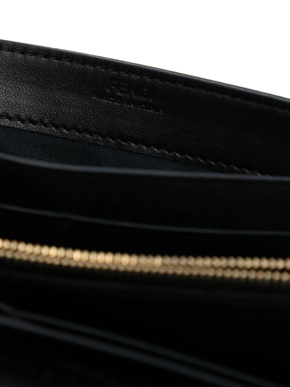 2010-2025 Zucca Embossed Nappa Baguette Continental Wallet With Chain Crossbody Bag