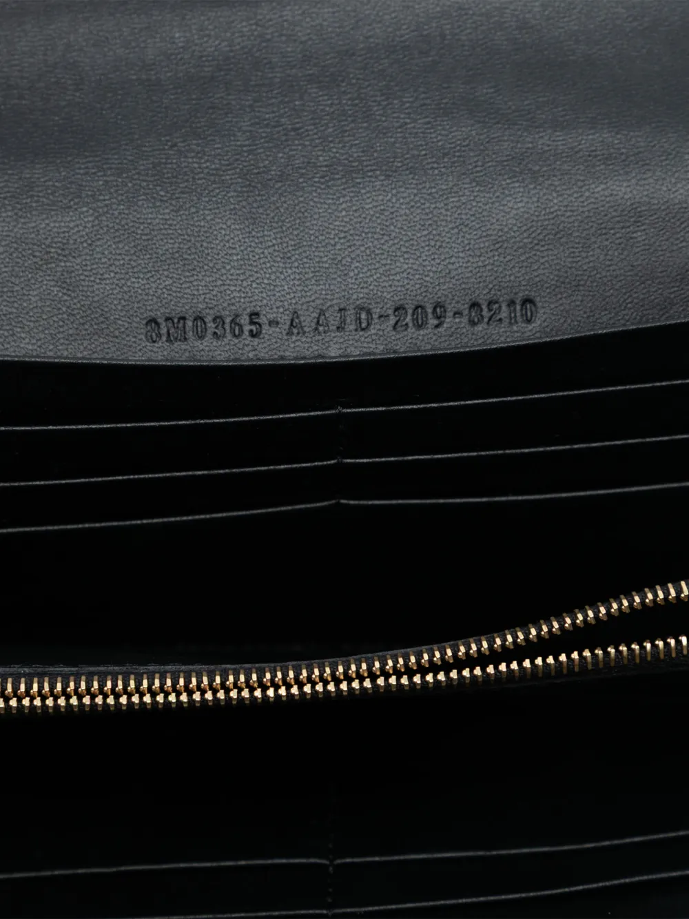 2010-2025 Zucca Embossed Nappa Baguette Continental Wallet With Chain Crossbody Bag