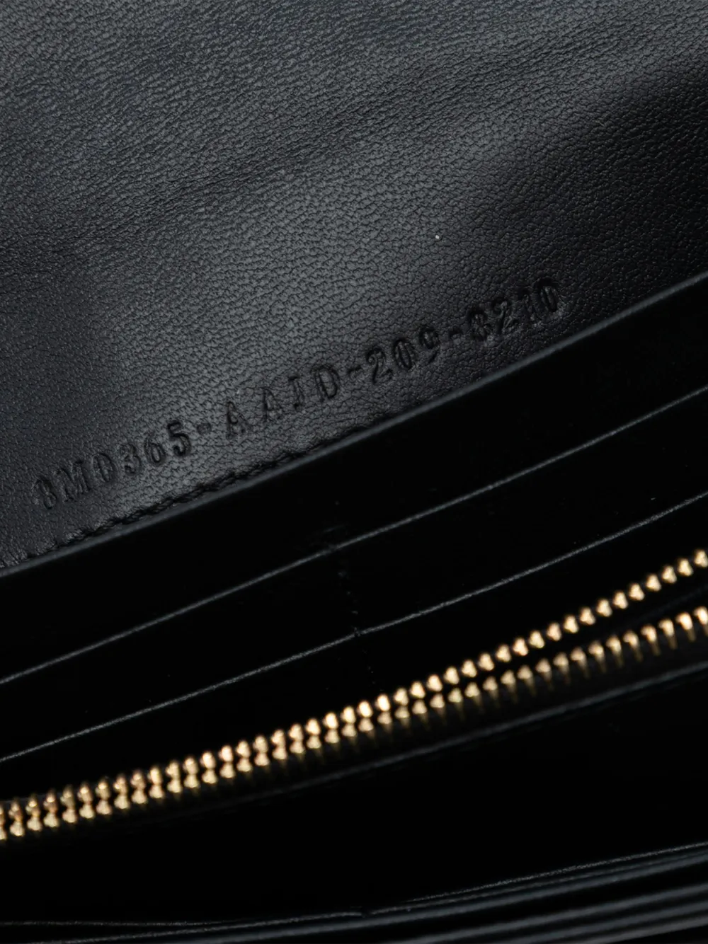 2010-2025 Zucca Embossed Nappa Baguette Continental Wallet With Chain Crossbody Bag