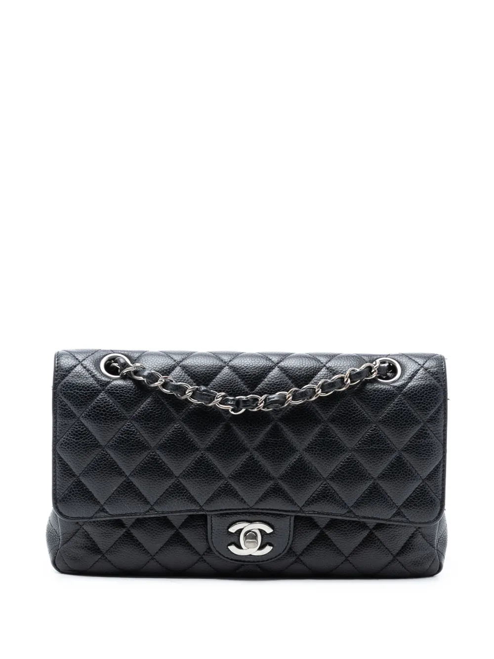 CHANEL Pre-Owned 2016-2017 Medium Classic Caviar Double Flap shoulder bag - Nero