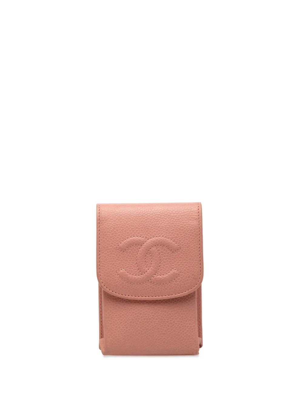 CHANEL Pre-Owned 2004-2005 CC Caviar Cigarette Case - Rosa