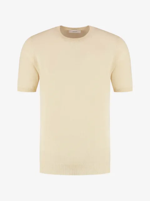 Lardini suéter con mangas cortas y cuello redondo