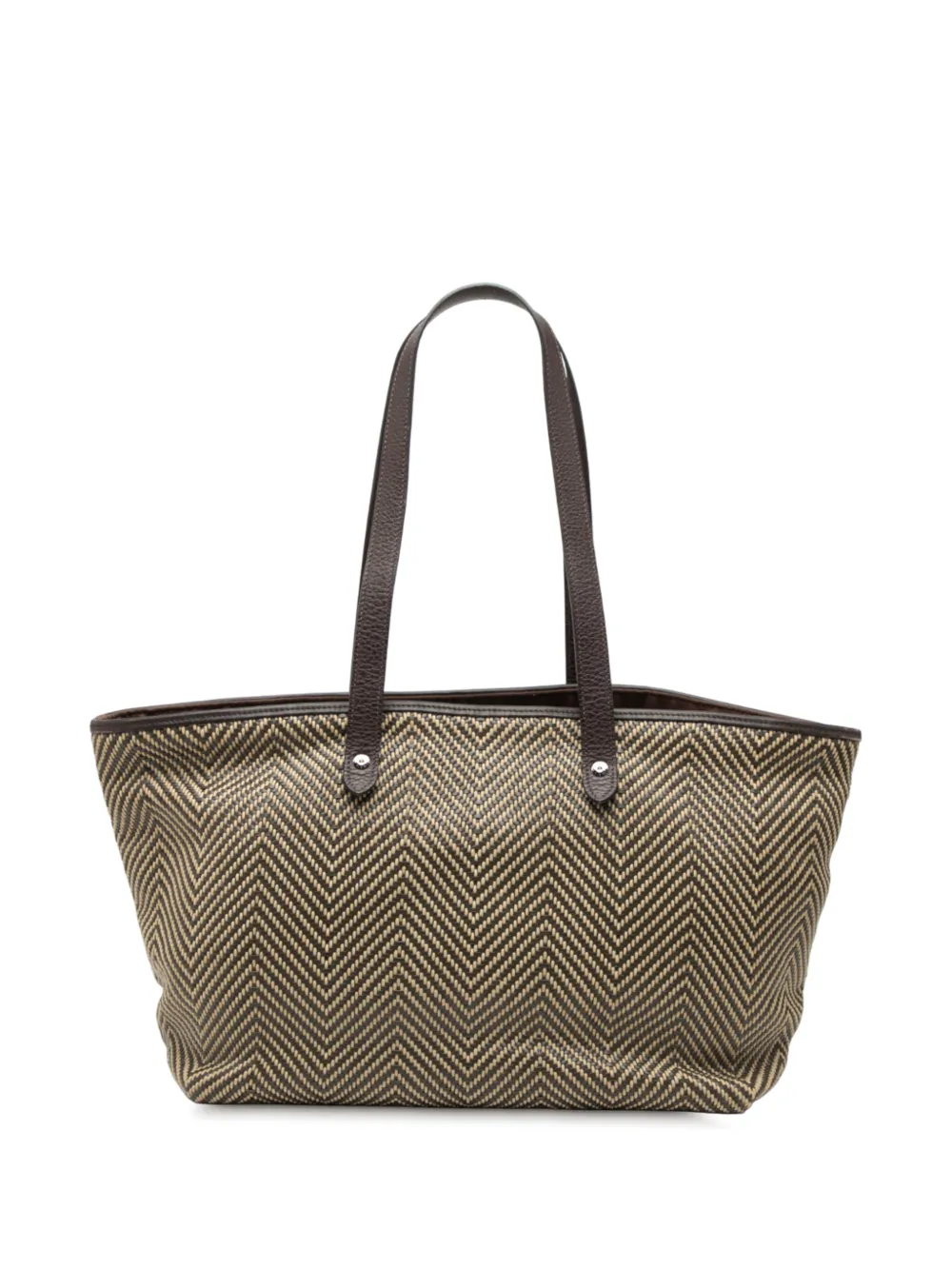 Hermès Pre-Owned 1990-2015 Polyester and Leather Chennai MM tote bag - Marrone