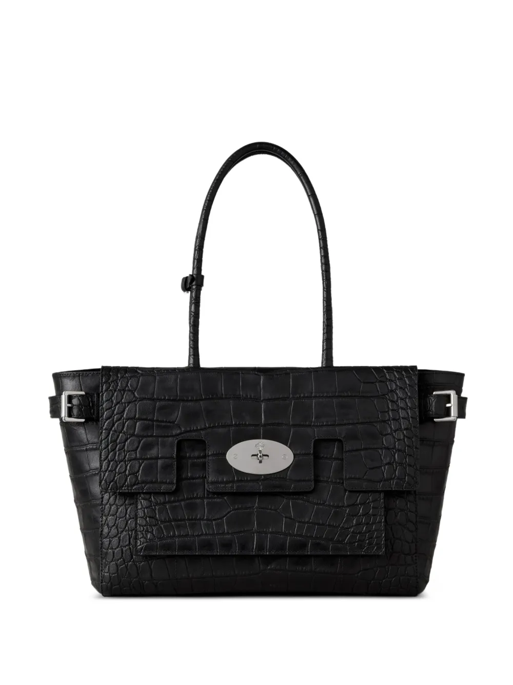 Mulberry Buckle Bayswater crocodile-effect tote bag - Nero