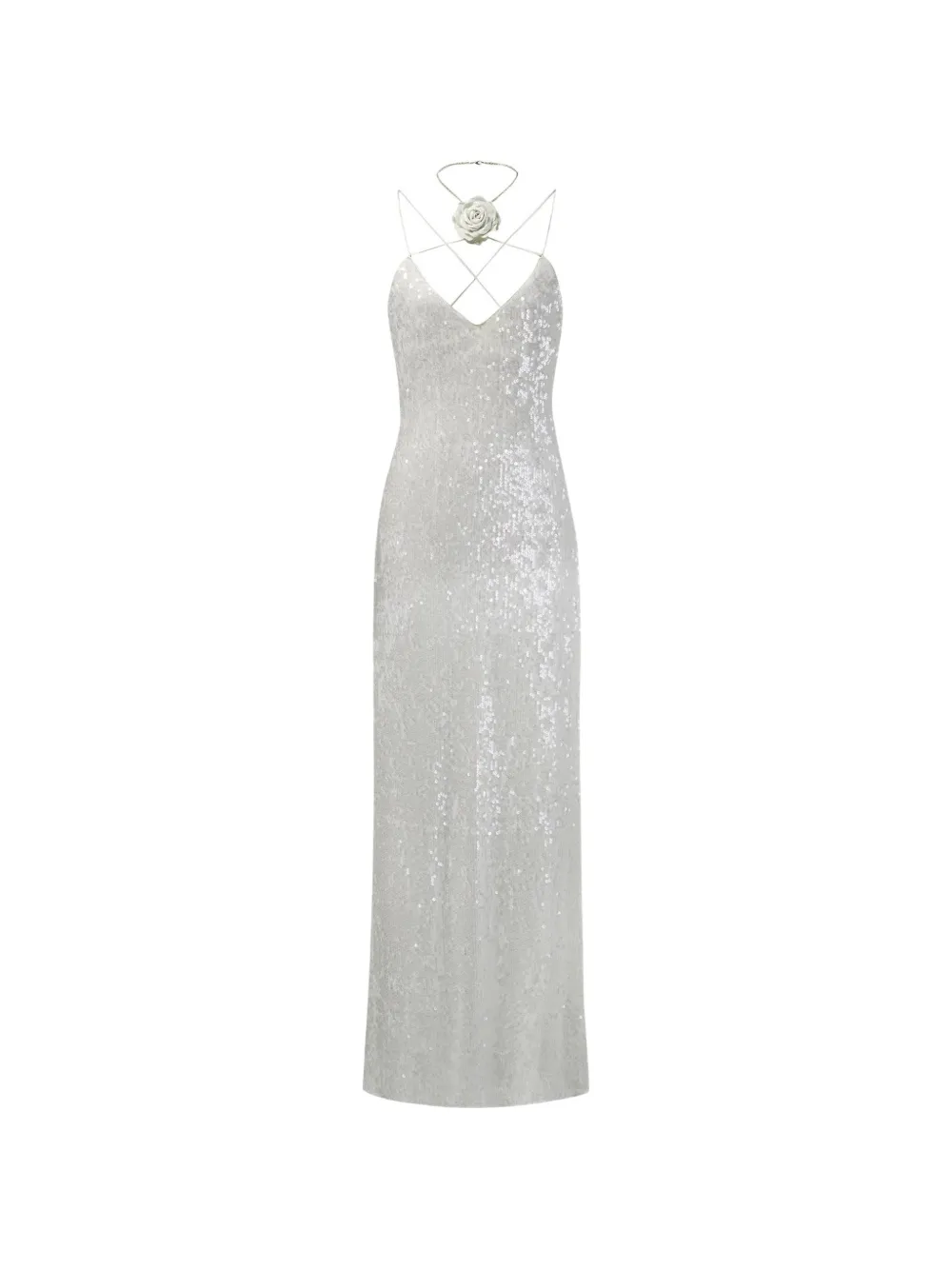 JW Pei Heisey sequined maxi dress - Bianco