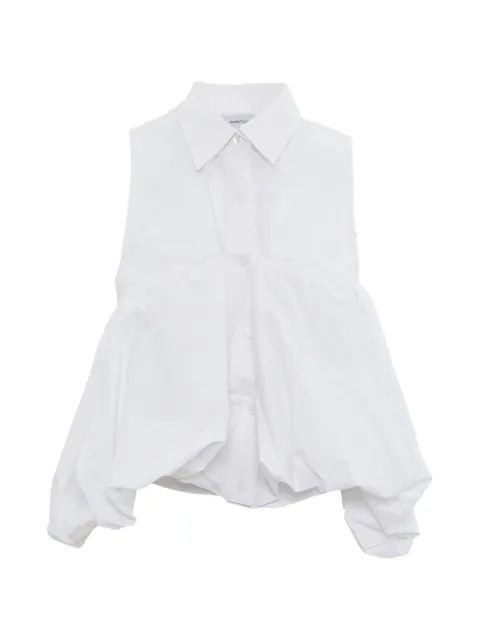 pushBUTTON sleeveless gathered blouse