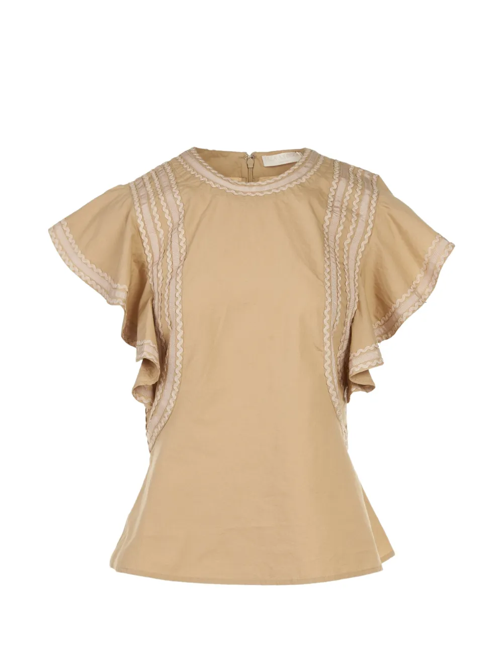 Ulla Johnson ruffled cotton top - Toni neutri