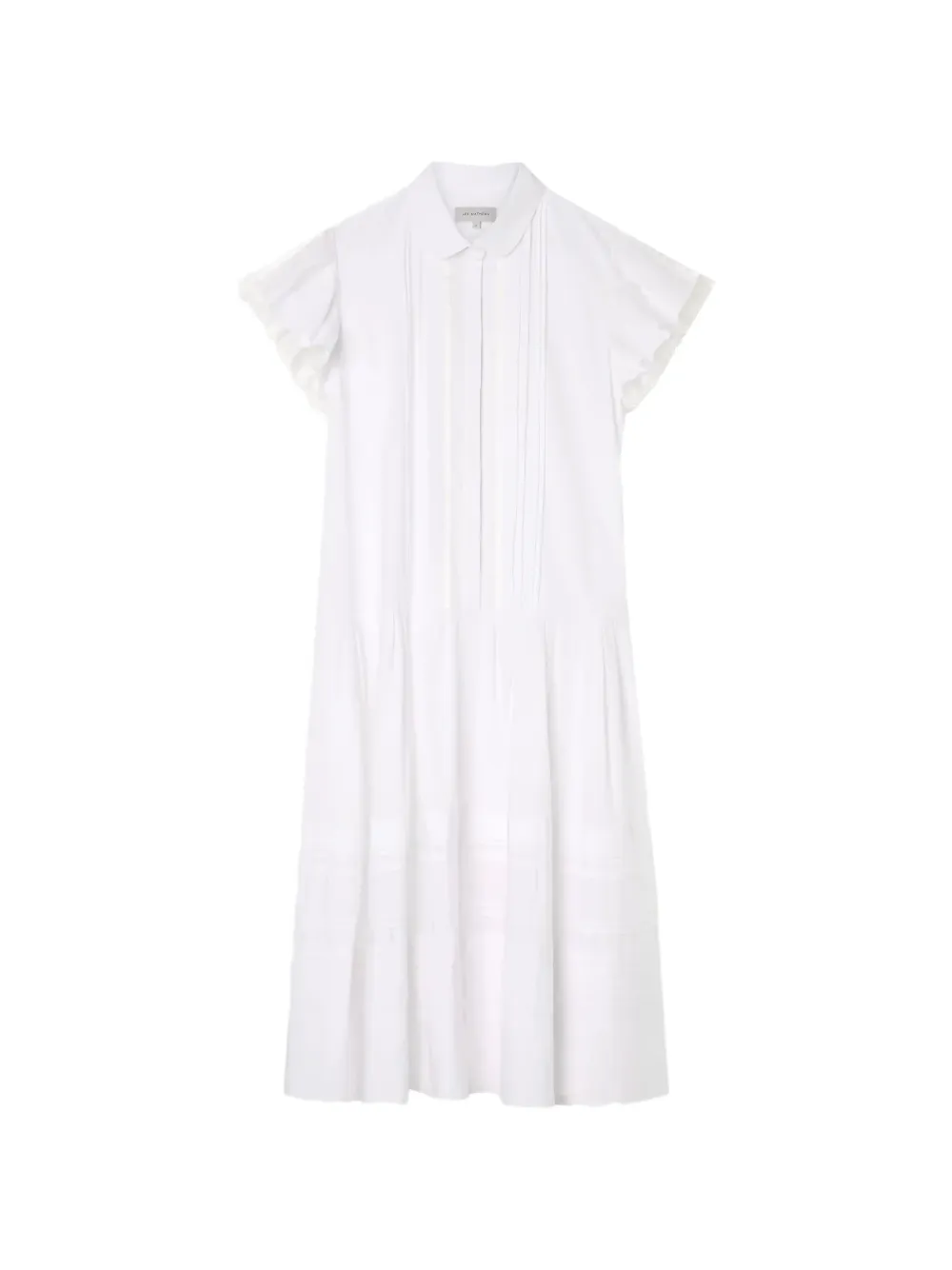 Lee Mathews Tari ruffled midi dress - Bianco