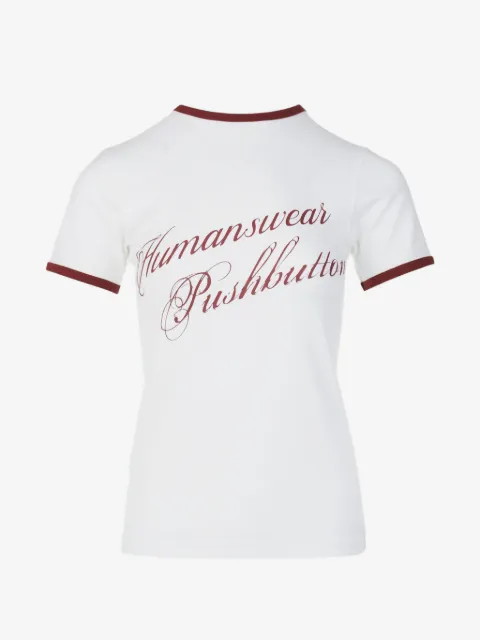 pushBUTTON short-sleeve T-shirt