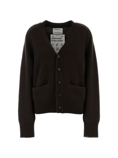 extreme cashmere front-pocket cardigan