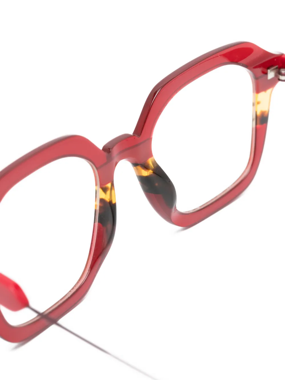  L.a. Eyeworks Atlas Geometric-frame Glasses - Red 