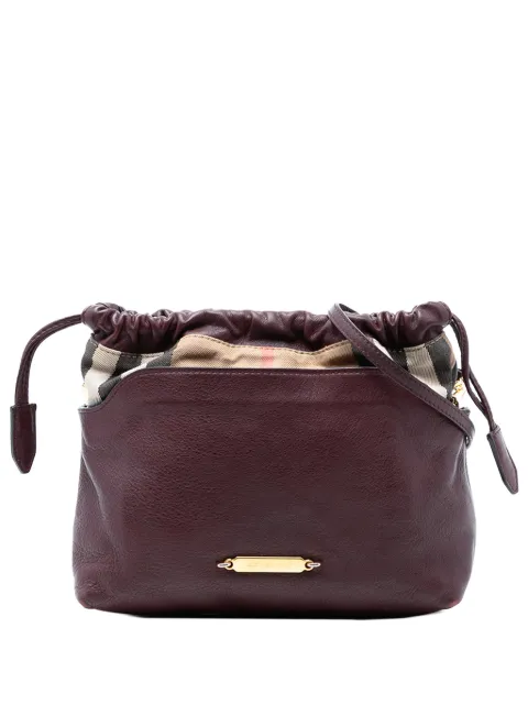 Burberry Pre-Owned 2017-2025 House Check Canvas and Calfskin Little Crush crossbody bag