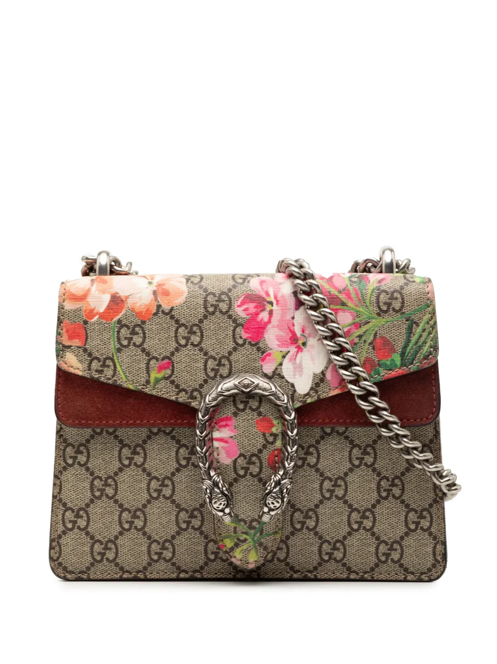 Gucci Pre-Owned 2016-2025 Small GG Supreme Blooms Dionysus crossbody bag - Marrone