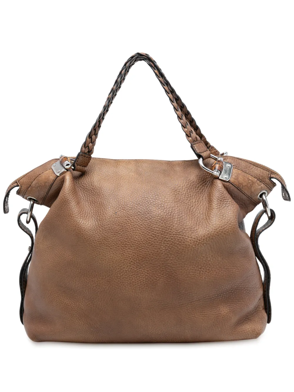 Gucci Pre-Owned 2016-2025 Large Leather Bamboo Bar tote bag - Marrone