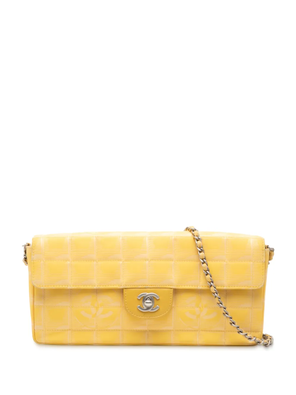 CHANEL Pre-Owned 2002-2003 New Travel Line Nylon East West Flap shoulder bag - Giallo