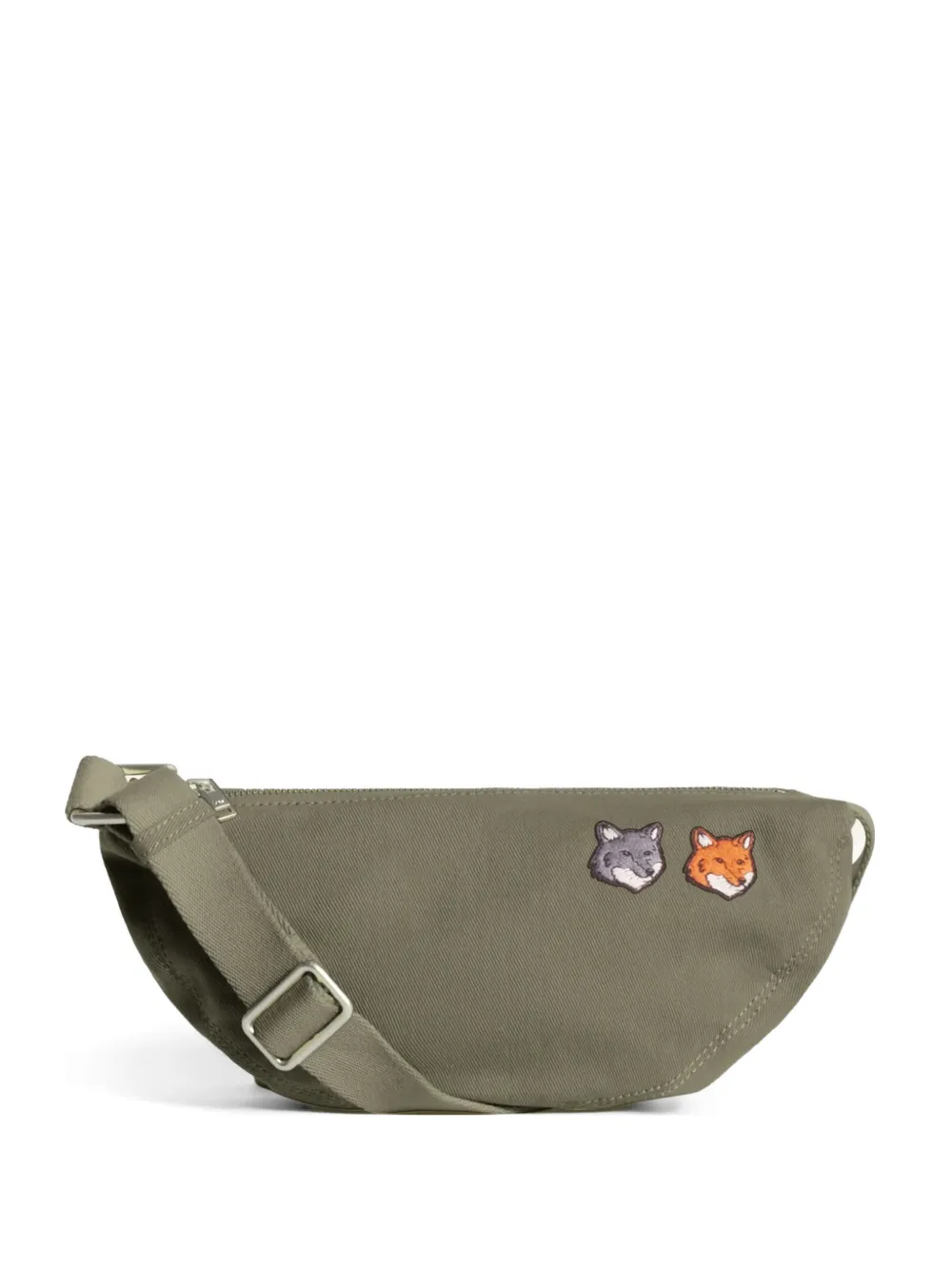 Maison Kitsuné embroidered messenger bag - Verde