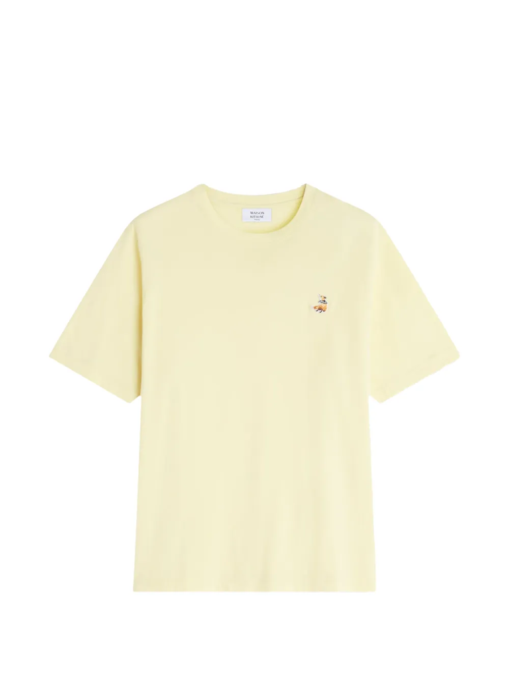 Maison Kitsuné embroidered crew-neck T-shirt - Giallo