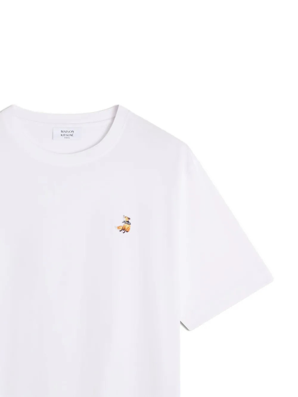 Maison Kitsuné T-shirt met borduurwerk Wit