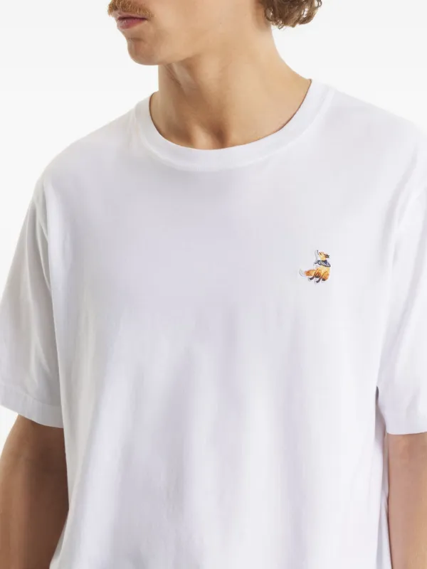 Maison Kitsuné エンブロイダリー Tシャツ | ホワイト | FARFETCH JP