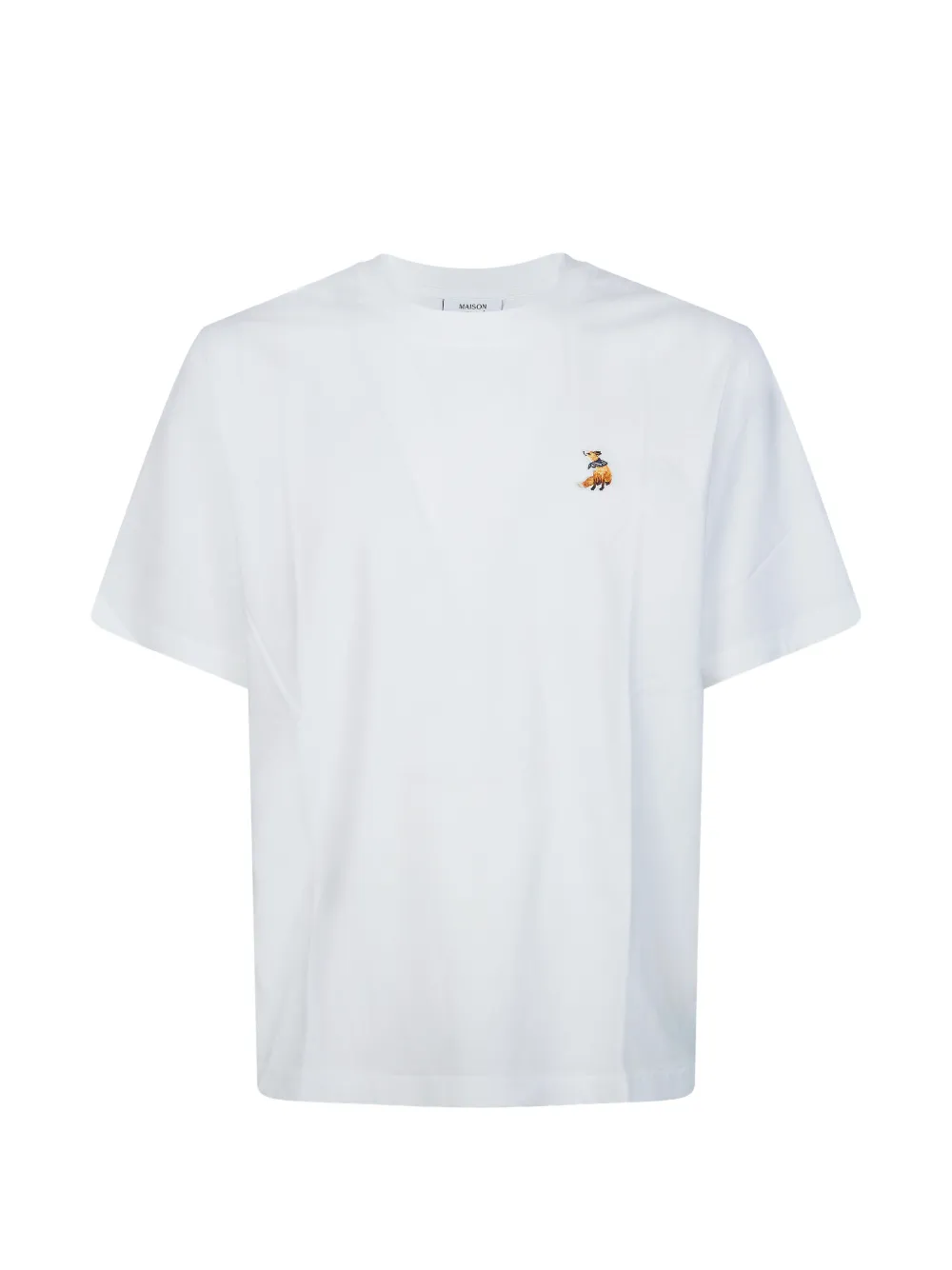 Maison Kitsuné T-shirt met borduurwerk Wit