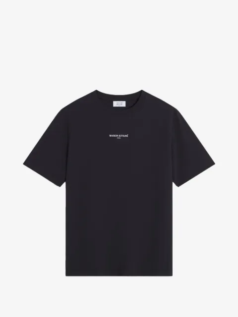 Maison Kitsuné playera con cuello redondo