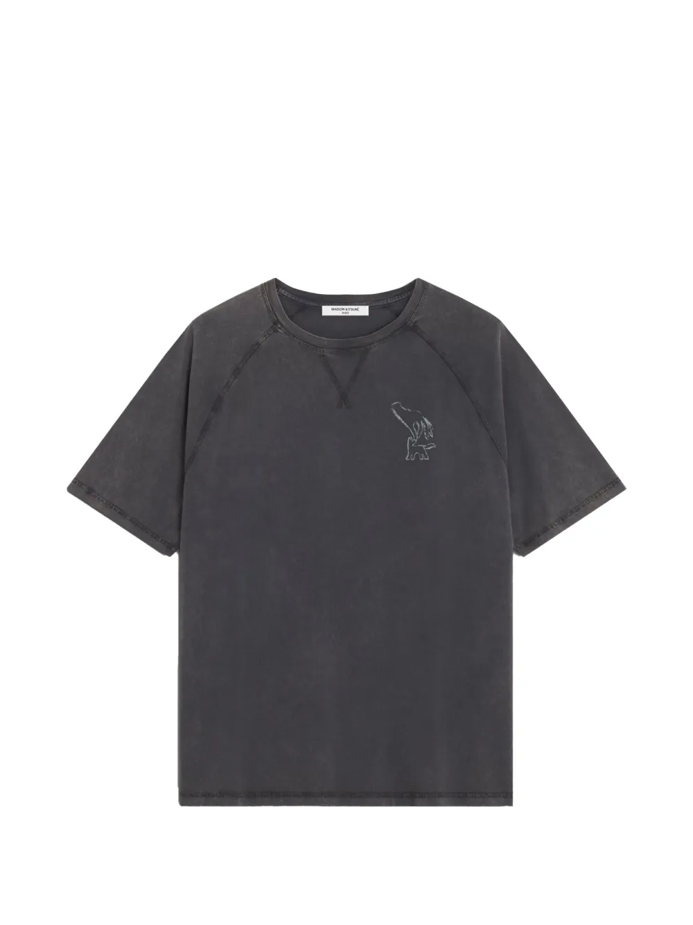 Maison Kitsuné graphic crew-neck T-shirt - Grigio