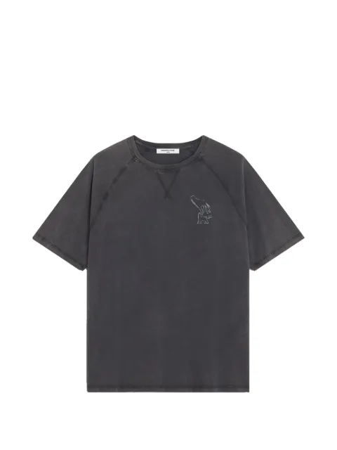 Maison Kitsuné fountain stamp-printed faded T-shirt