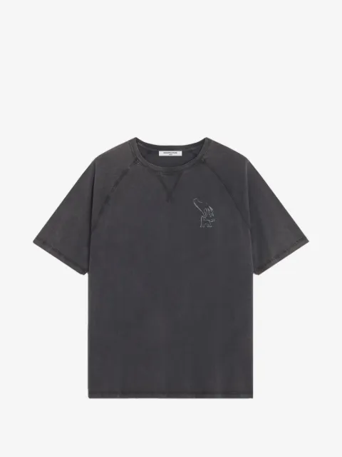 Maison Kitsuné falmet T-shirt med Fountain Stamp-tryk