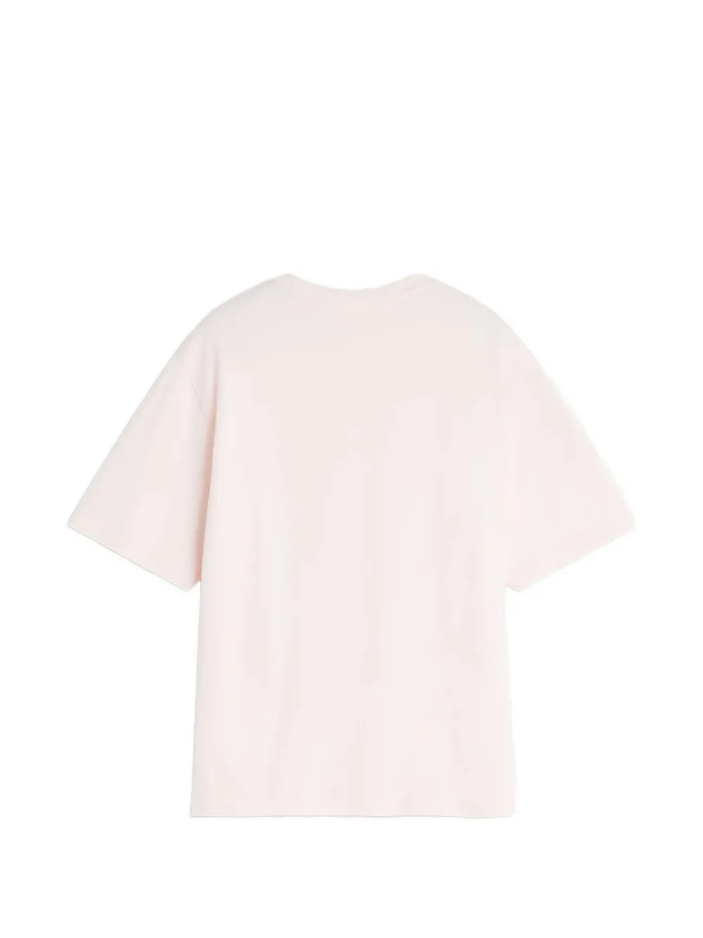 Maison Kitsuné T-shirt met ronde hals en vossenkop Roze