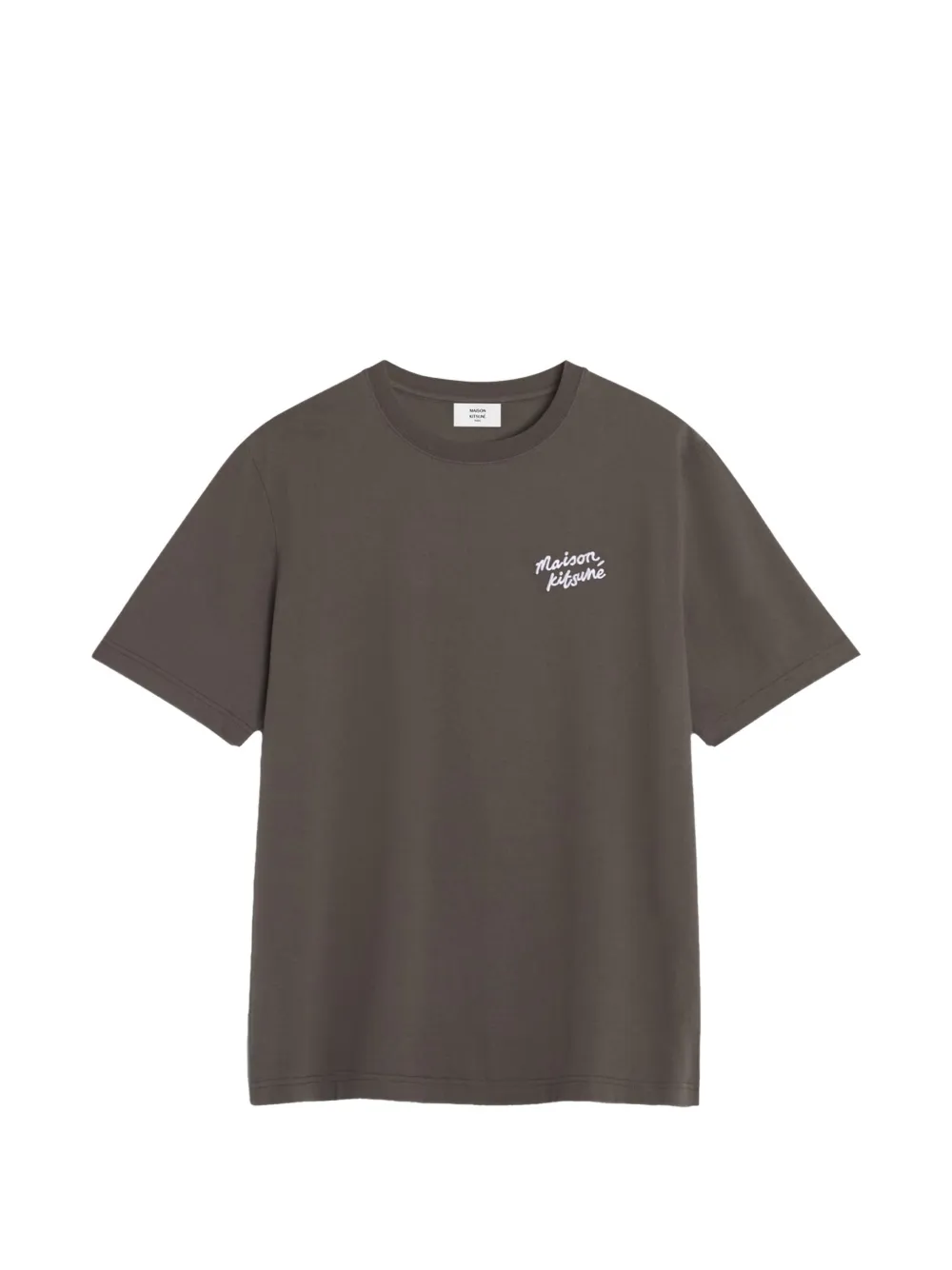 Maison Kitsuné crew-neck logo T-shirt - Marrone