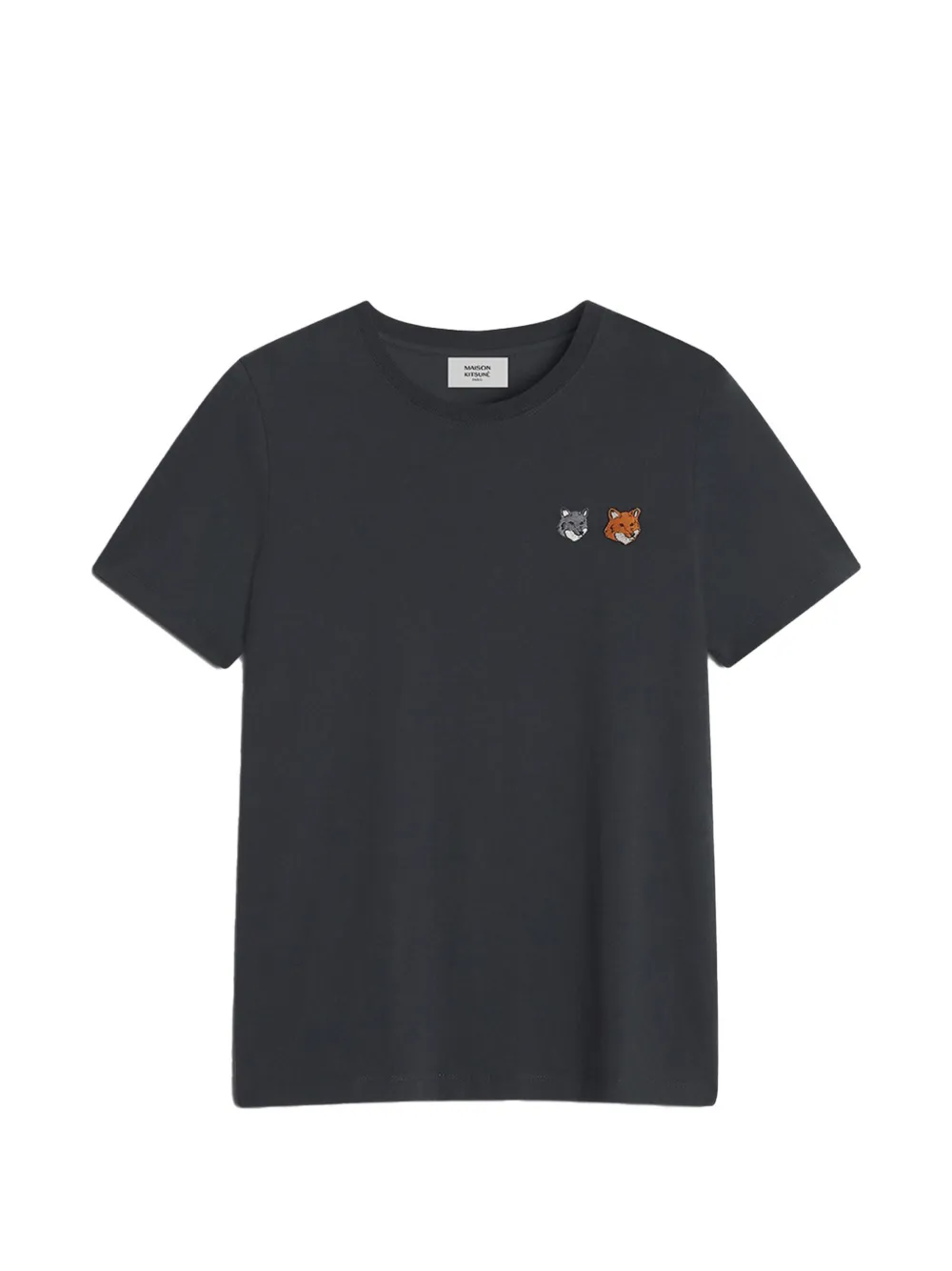 Maison Kitsuné Fox-graphic T-shirt - Grigio