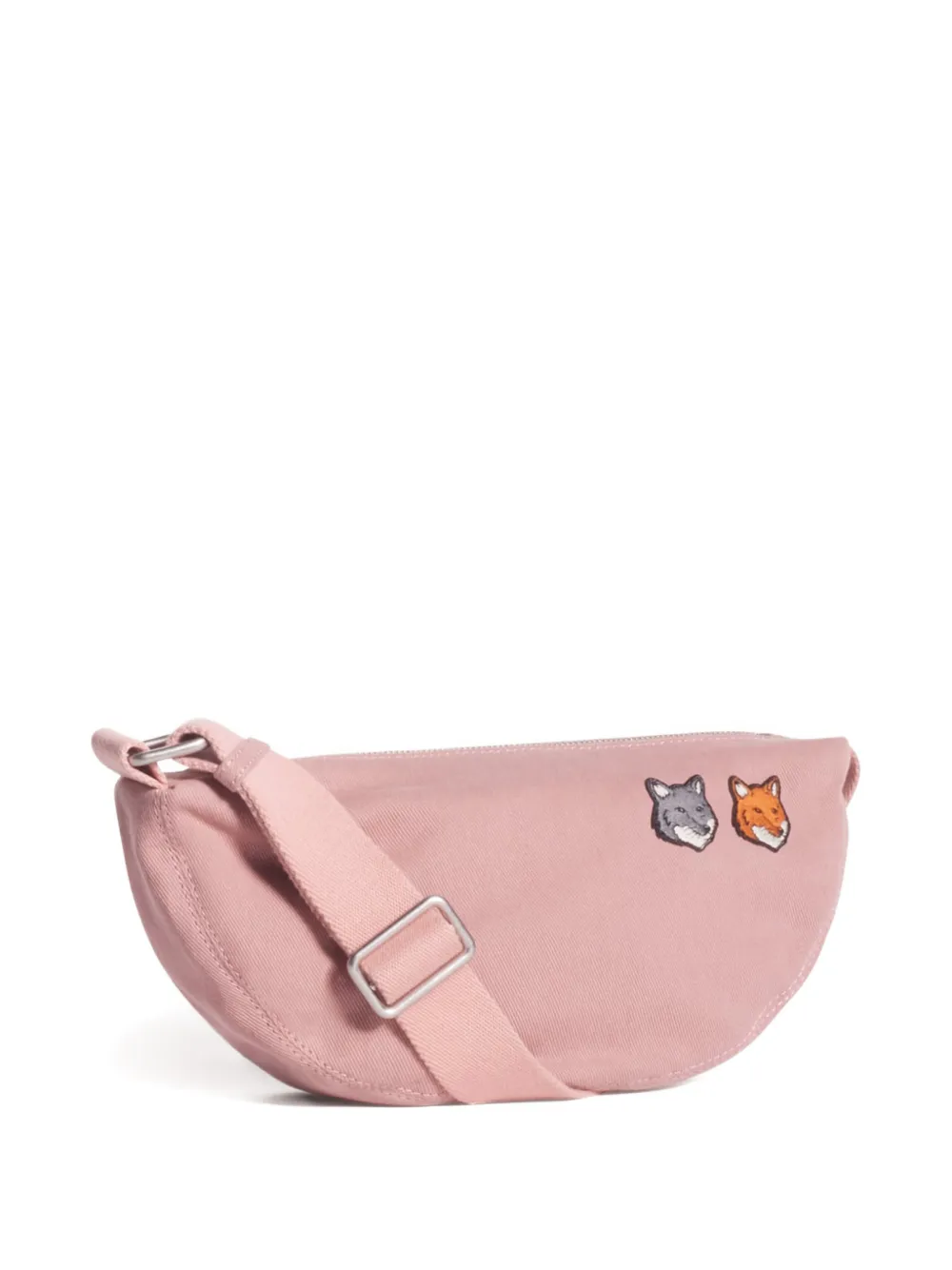 Maison Kitsuné Schoudertas met borduurwerk Roze