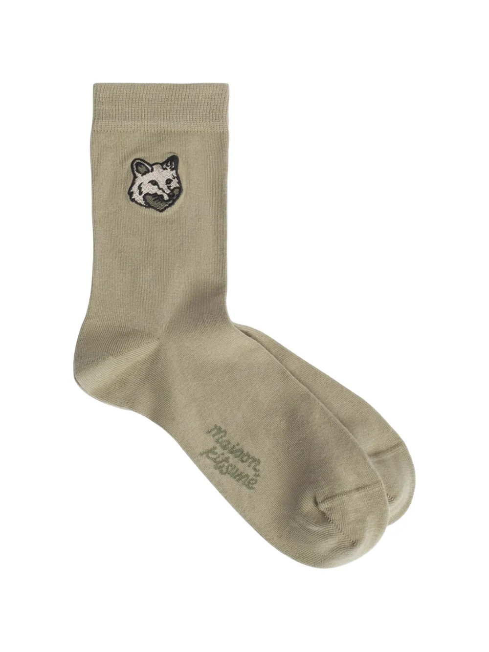 Maison Kitsuné Fox-head socks - Verde