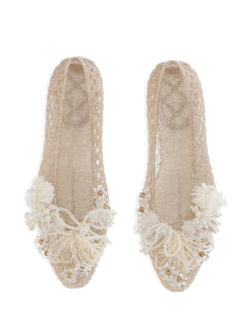 HEAVENLY JELLY Ballerina's verfraaid met strik Beige