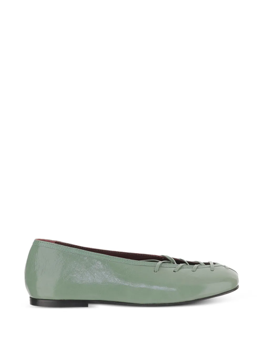 ALOHAS leather flat pumps - Verde