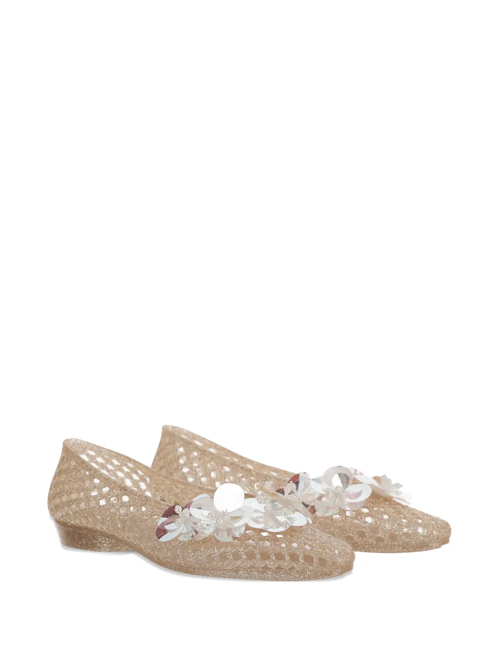 HEAVENLY JELLY Ballerina's verfraaid met pailletten Beige