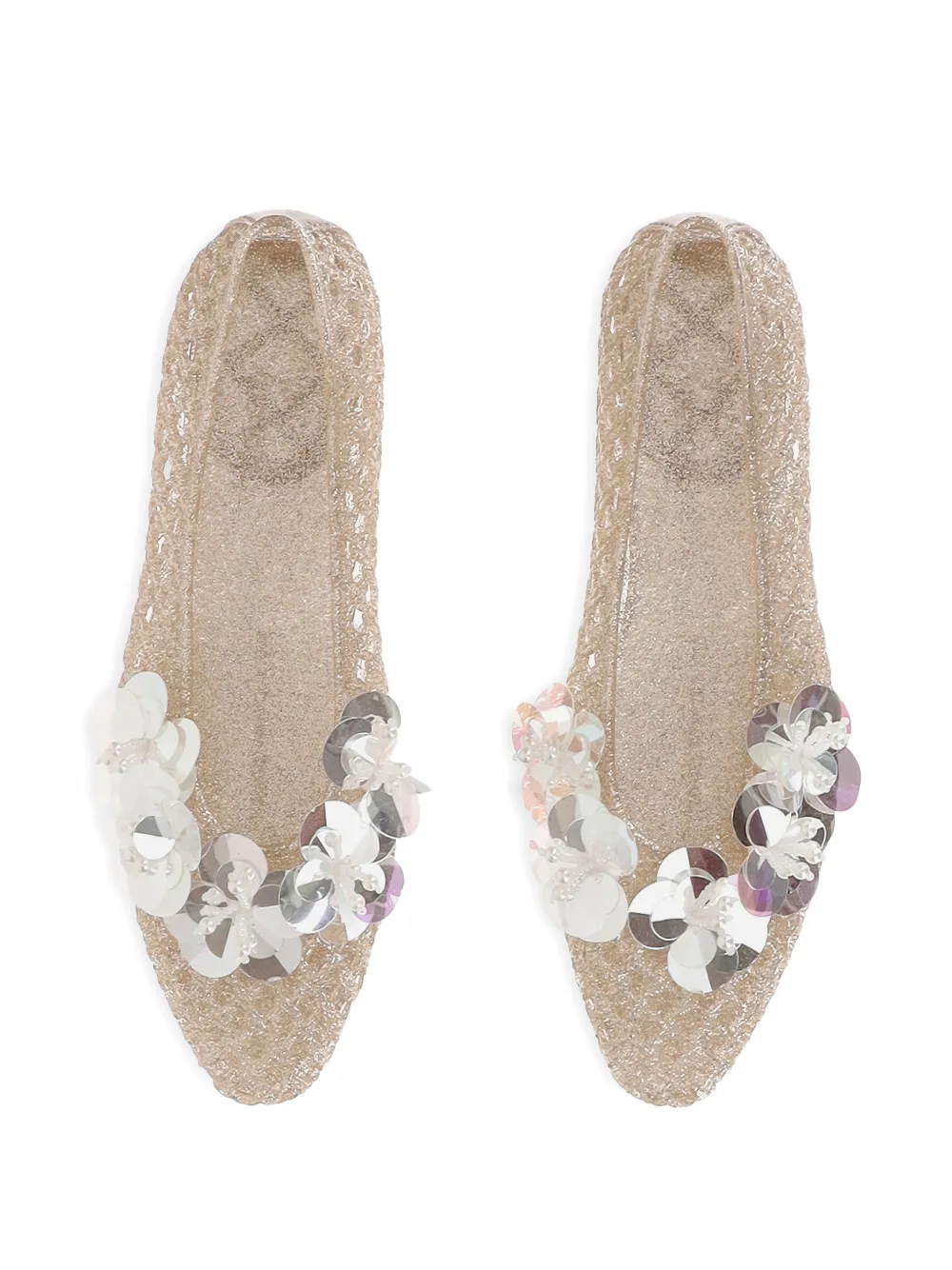 HEAVENLY JELLY Ballerina's verfraaid met pailletten Beige