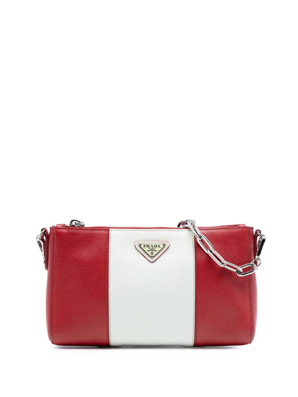 Prada Pre-Owned 2000-2013 Bicolor Saffiano Lux crossbody bag - Rosso