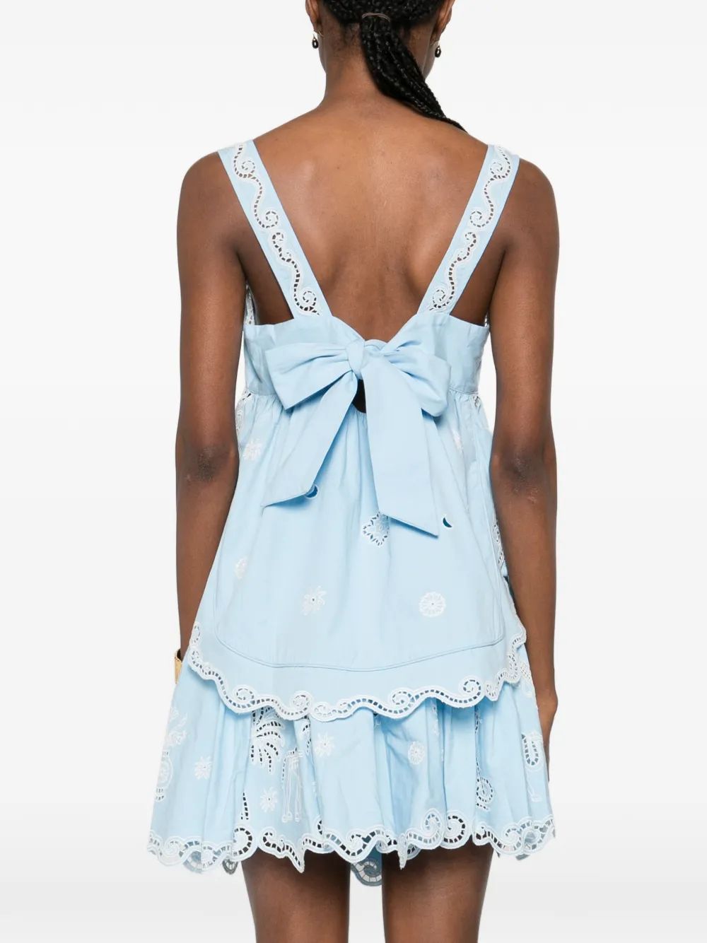 ALEMAIS Maizy top met gewelfde afwerking Blauw