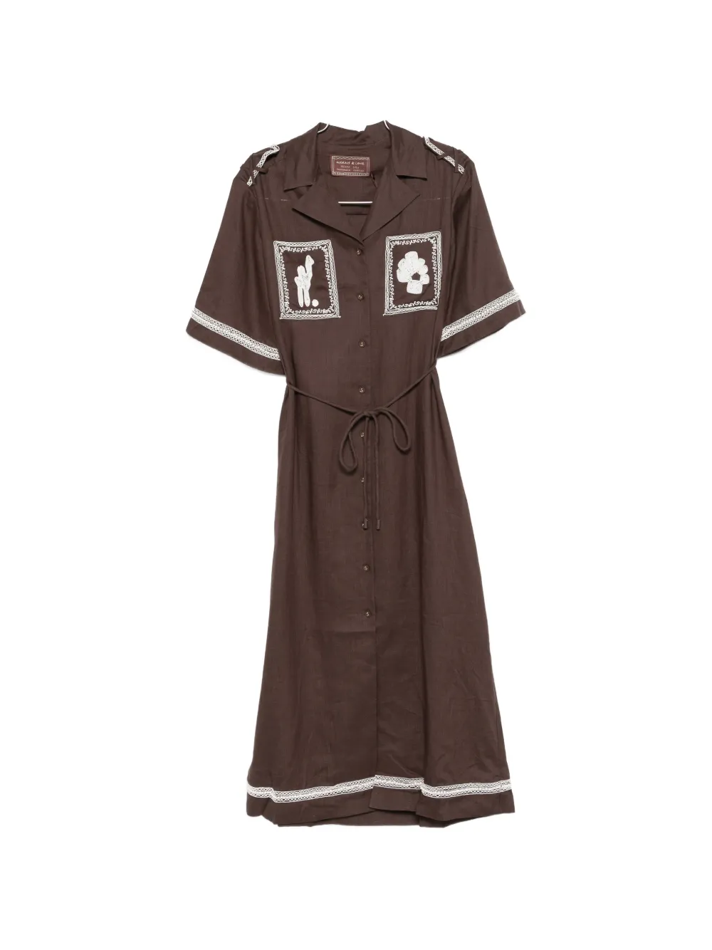 ALEMAIS xLaurence Leenaert Leandra maxi shirt dress - Brown