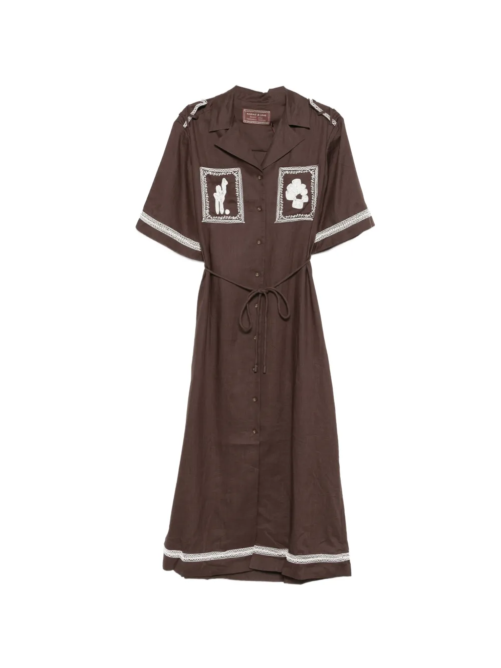 ALEMAIS xLaurence Leenaert Leandra maxi shirt dress - Brown