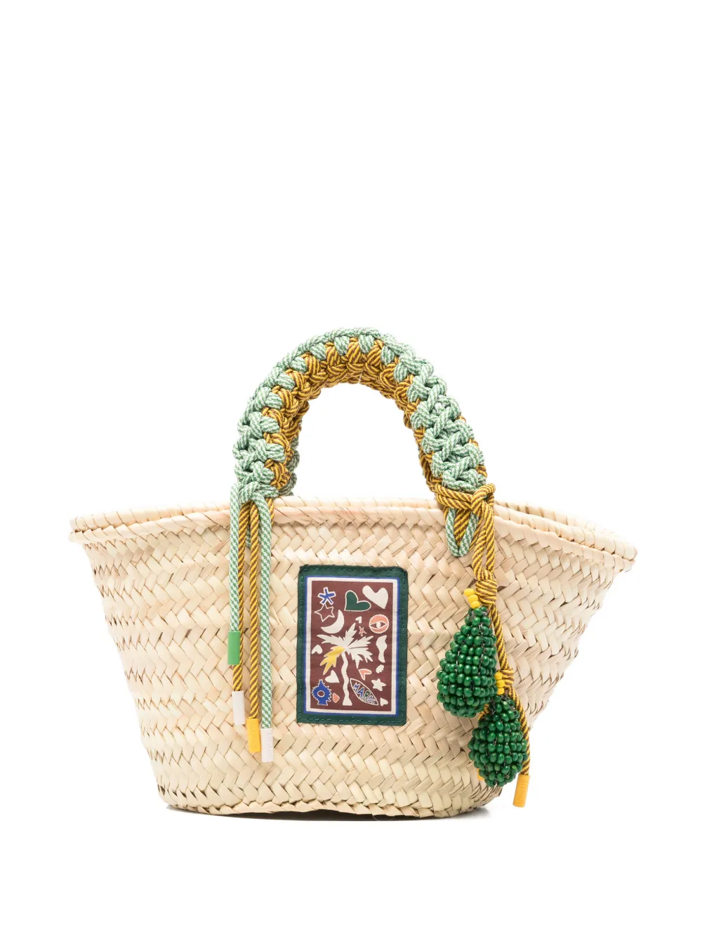 ALEMAIS mini handle-beaded tote bag - Toni neutri