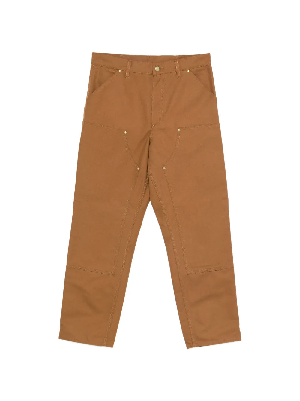 Carhartt WIP logo-patch trousers - Marrone