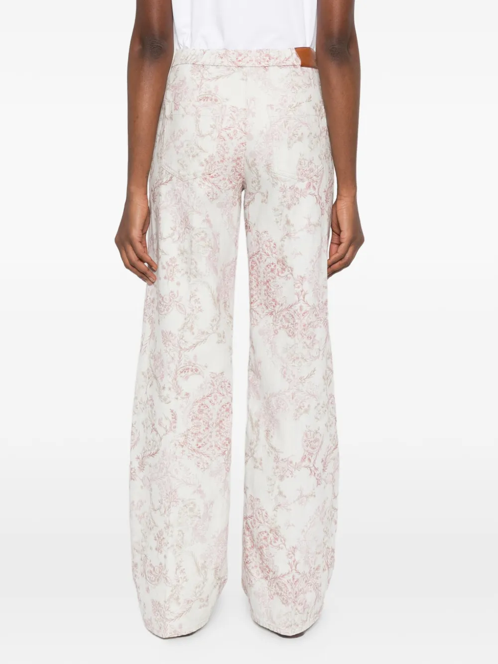 Forte Broek met bloemenprint Blauw