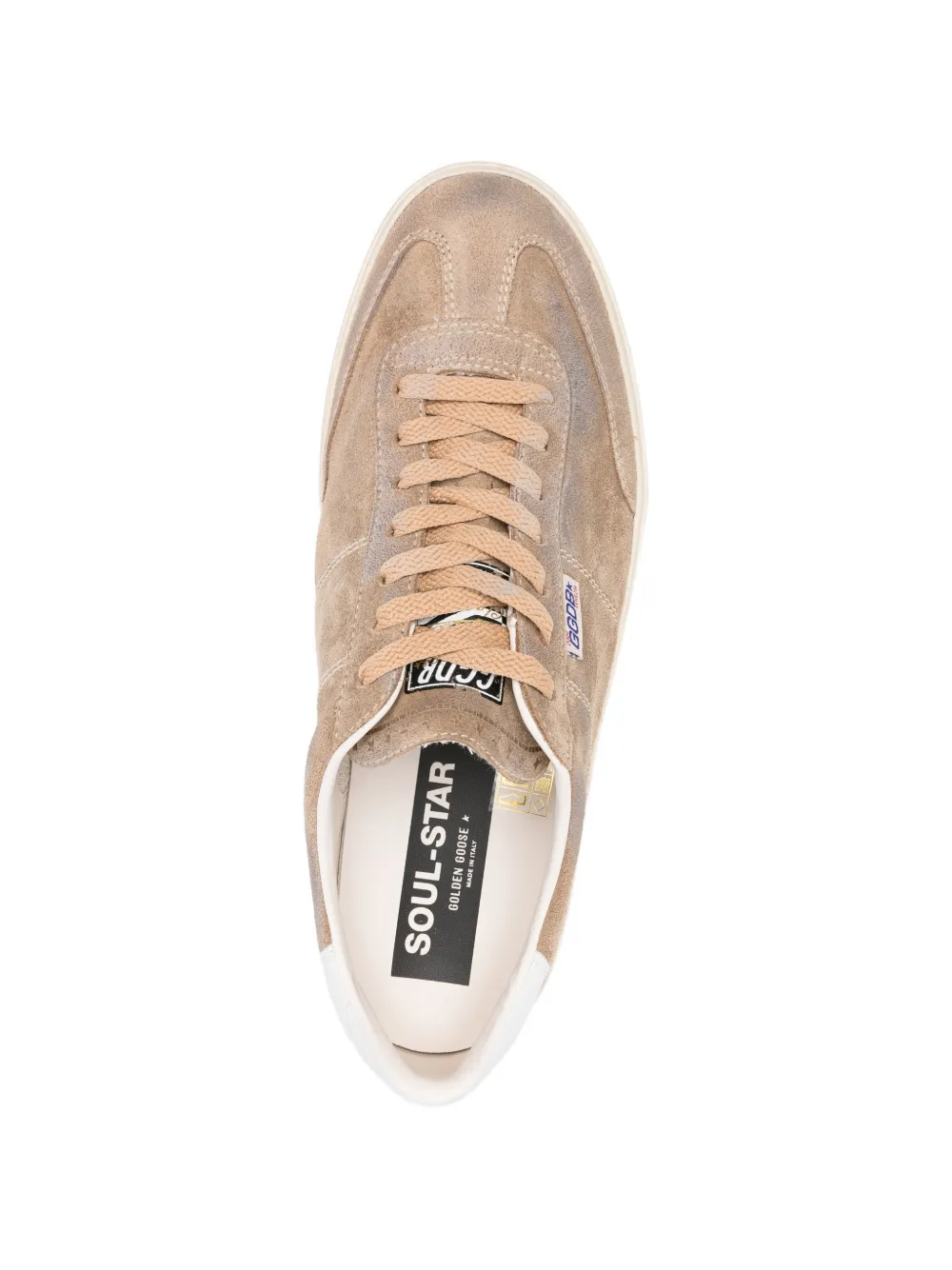 Golden Goose Sneakers met logo Bruin