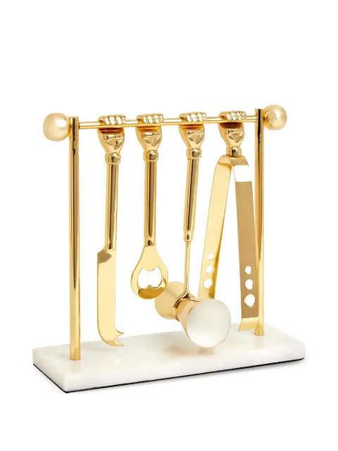 Jonathan Adler marble-base bar set